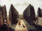 unknow artist Hartwell House,Topiary alleys behind the wilderness and William iii Column china oil painting artist